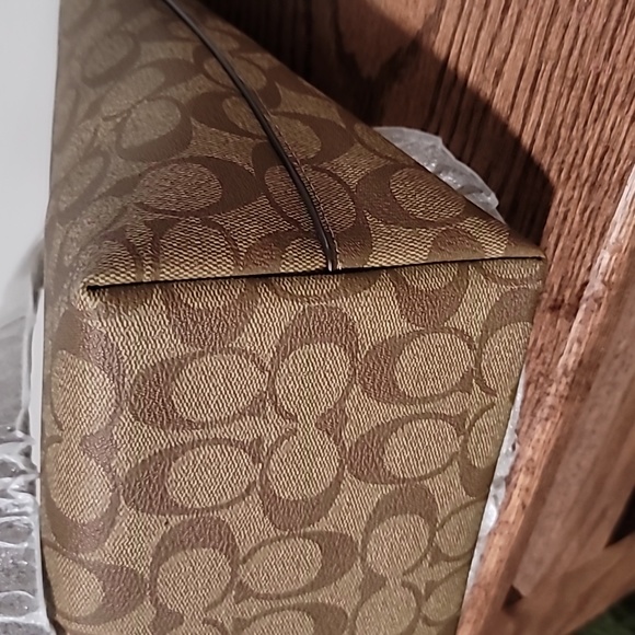 Coach Signature Gallery Tote Carryall Khaki/Saddle NEW w/Tag - Picture 6 of 14